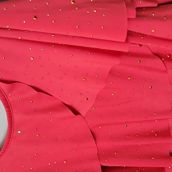 Lane Bryant 00's Vibe 26/28 embellished Bling tiered Frilly Ruffle Front tank - Picture 2 of 6